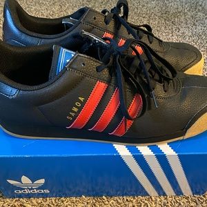 Superstar adidas. Men size 13 black red and bubble gum